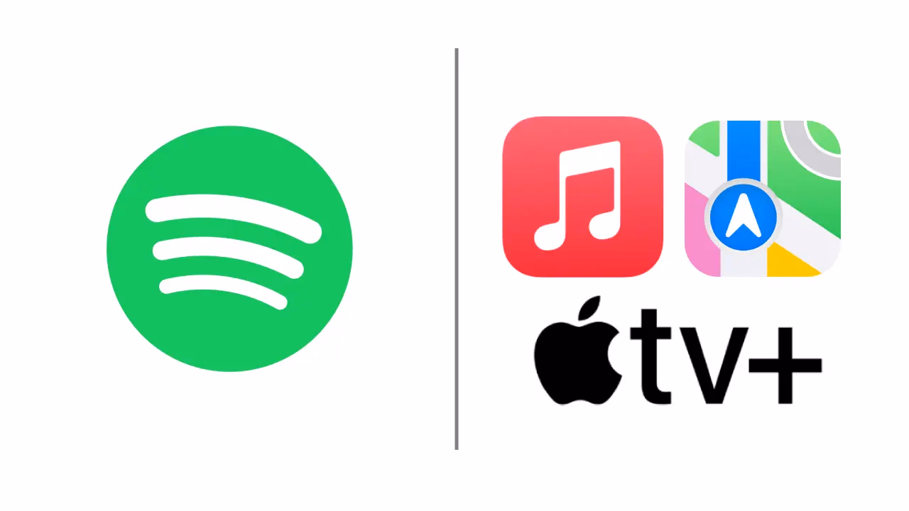 스포티파이 vs 애플 © spotify, apple