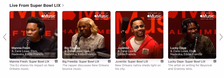 Live From Super Bowl LIX © apple